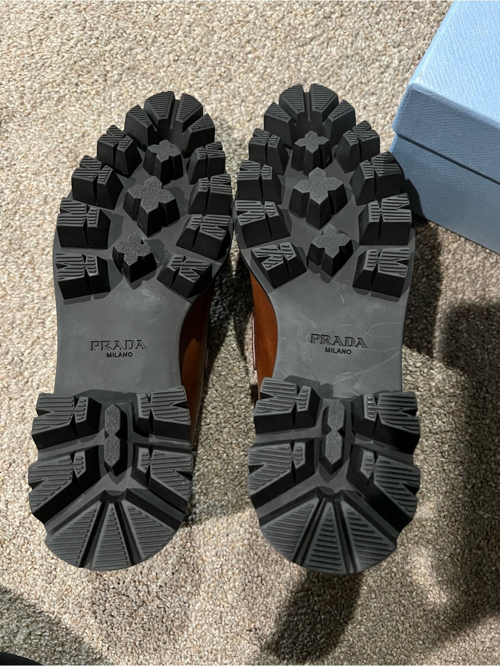 Prada Brown Leather Loafers - Picture 8 of 10